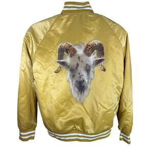Limited Edition Daddy Yankee “Legendaddy” Satin Bomber Jacket Size Medium – Gold
